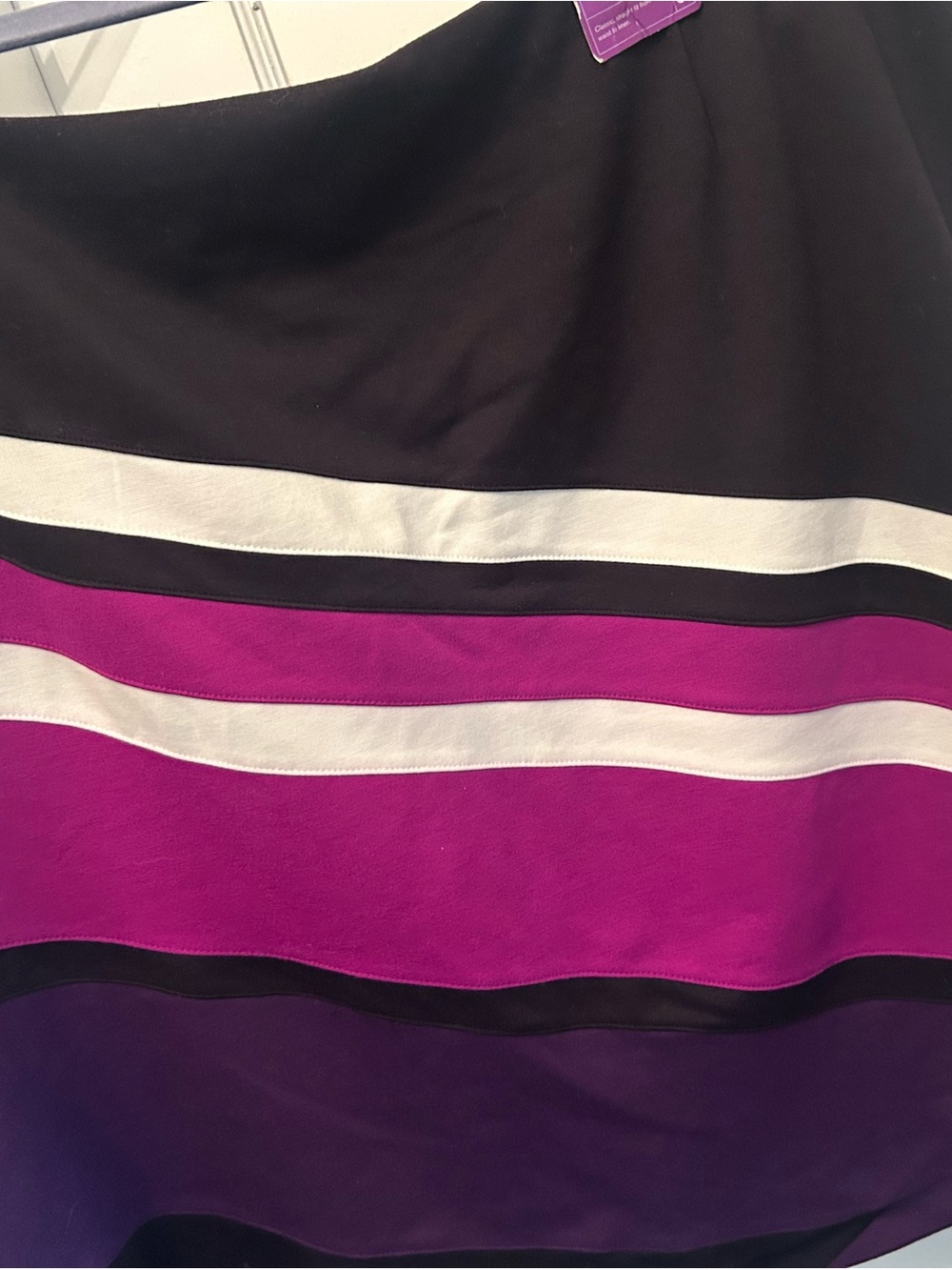 Lane Bryant Black, White & Magenta Striped skirt Size 22